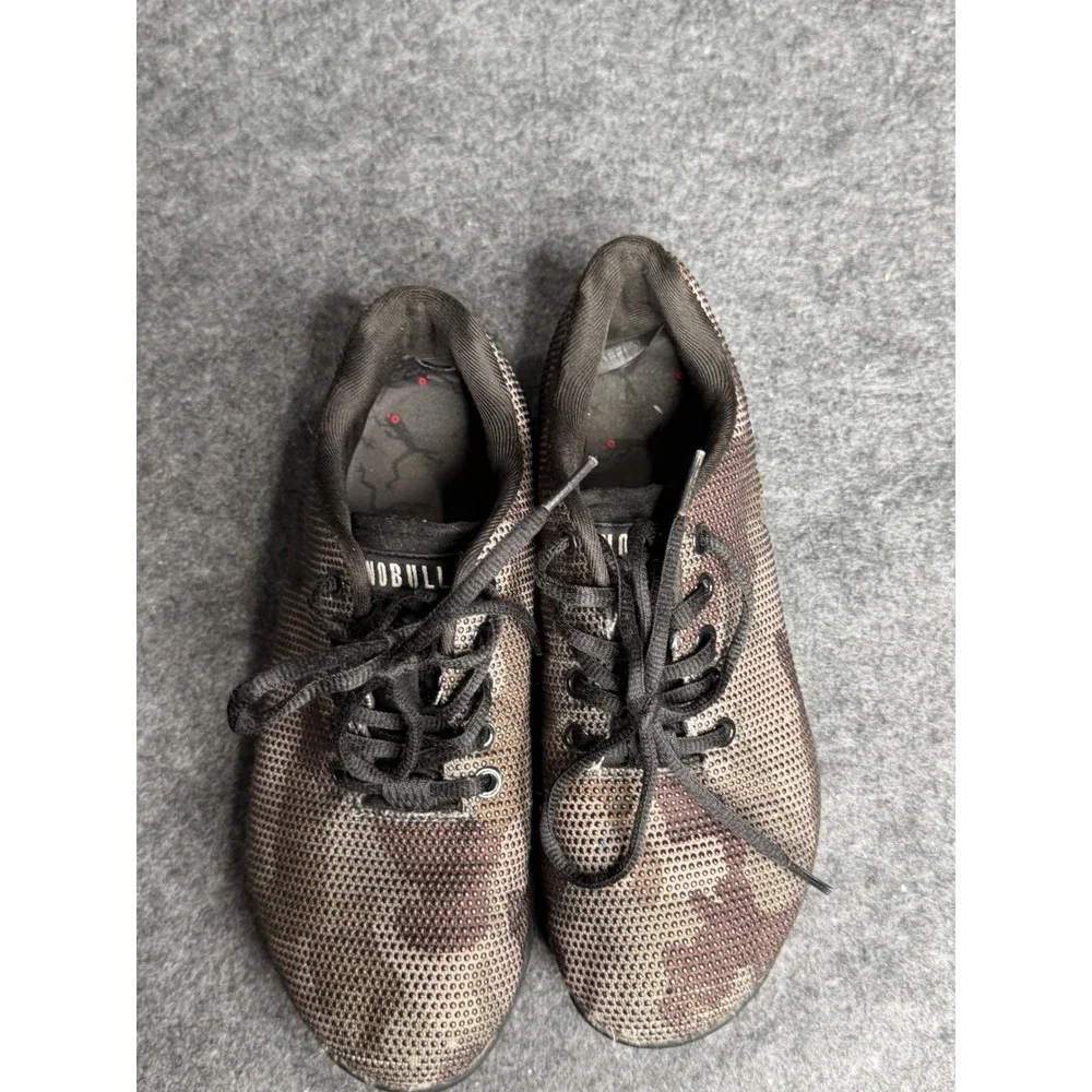 NOBULL Trainer Camo SuperFabric Cross Training Shoes Womens 7.5 Mens 6 Brown Bla
